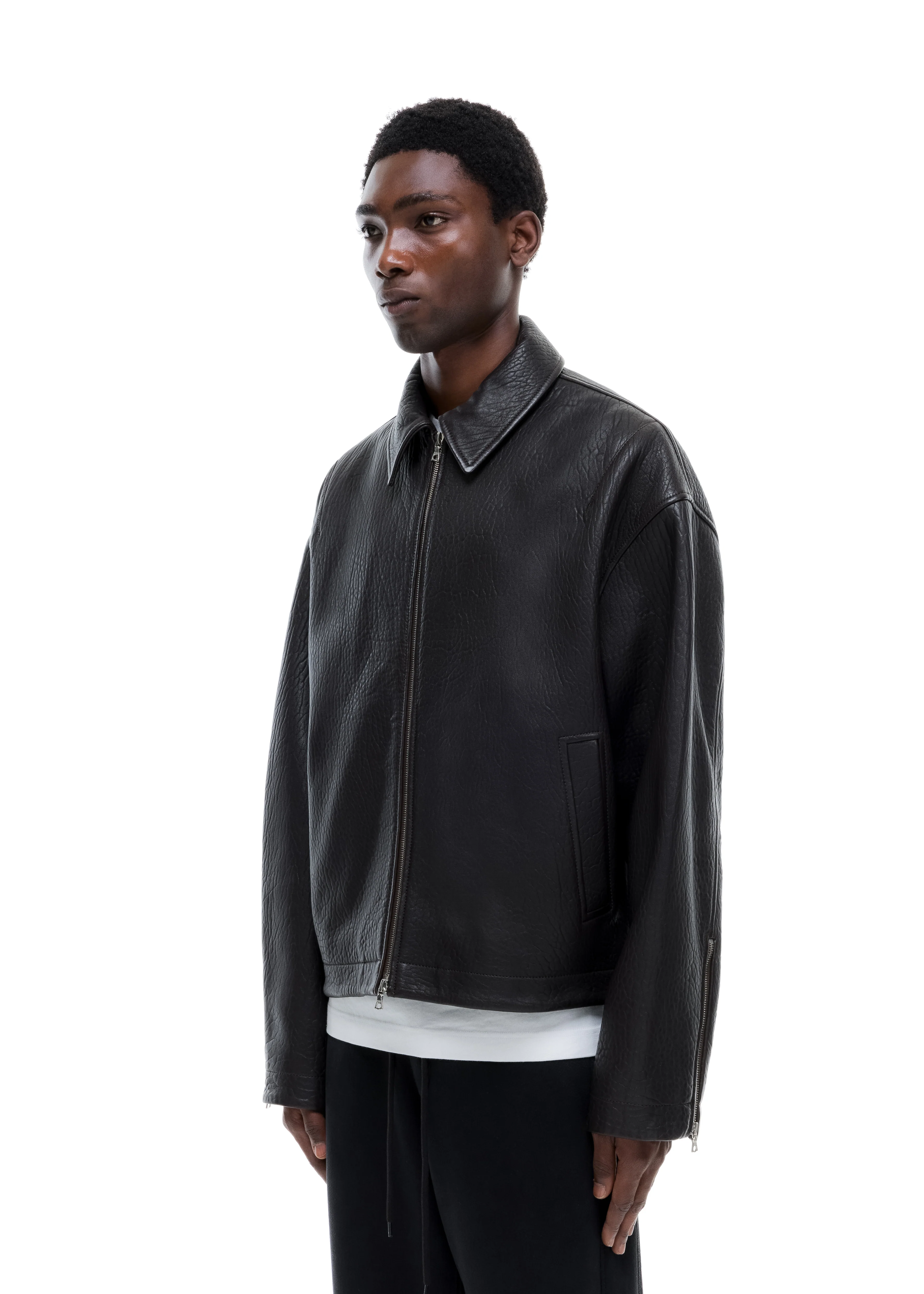 SHRUNKEN LEATHER JACKET - Image 6