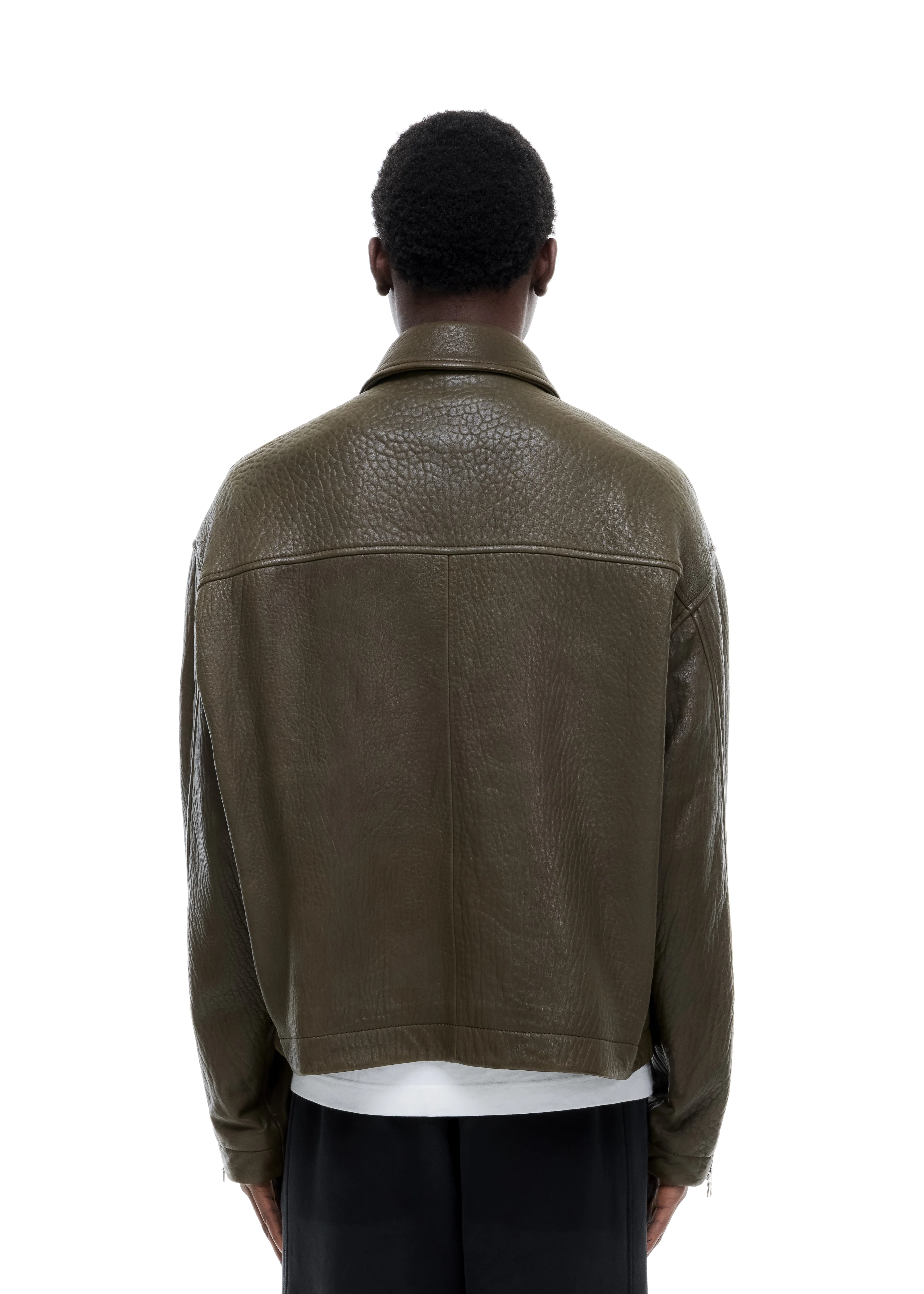 SHRUNKEN LEATHER JACKET - Image 7